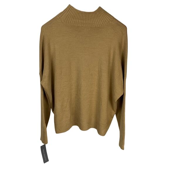 French Connection Camel Babysoft High Funnel Neck Oversized Sweater NWT M - Picture 3 of 8